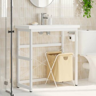 Wastafelframe 79x38x83 cm ijzer wit 3