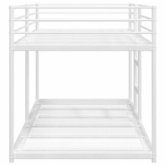 Stapelbed zonder matras 100x200 cm staal wit 6