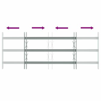 Raambeveiliging verstelbaar met 3 dwarsstangen 700-1050 mm 5