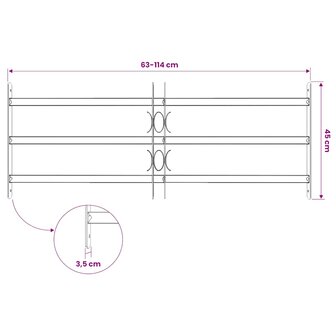 Raambeveiliging verstelbaar met 3 dwarsstangen 700-1050 mm 7