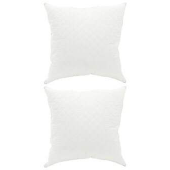 Hoofdkussen FULDA 2 st 40 x 40 cm 100% Ganzendons en Veer Wit 2
