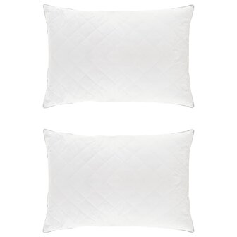 Hoofdkussen FULDA 2 st 40 x 60 cm 100% Ganzendons en Veer Wit 2