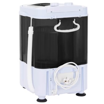 Mini Wasmachine met Enkele Wasbak 2,6 kg Zwart en Wit 5
