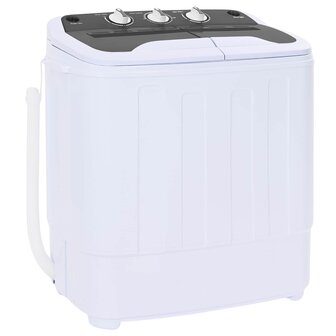 Mini Wasmachine met Twin Tub 3,6 kg Zwart en Wit 3