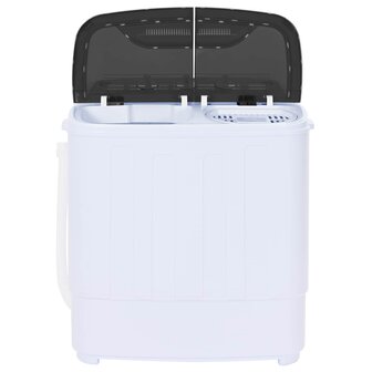 Mini Wasmachine met Twin Tub 3,6 kg Zwart en Wit 4