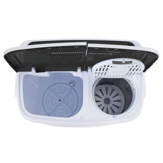 Mini Wasmachine met Twin Tub 3,6 kg Zwart en Wit 6