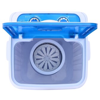 Mini Wasmachine met Enkele Wasbak 4,6 kg Blauw en Wit 6
