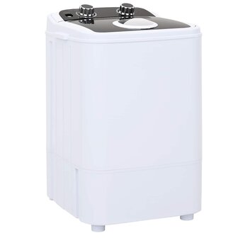 Mini Wasmachine met Enkele Wasbak 4,6 kg Zwart en Wit 3