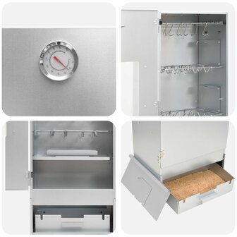 Rookoven 3 st 44,5 x 29 x 110 cm Gegalvaniseerd staal 5