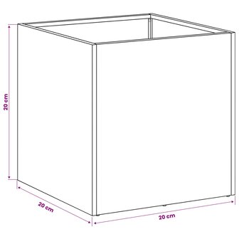 Plantenbak Zwart 20 x 20 x 20 cm Koudgewalst staal 7