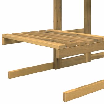 Plantenstandaard Wit 82 x 36 x 60 cm Massief Acaciahout 4