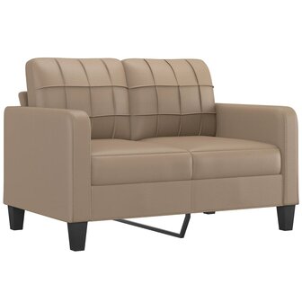 2-delige Loungeset met kussens kunstleer cappuccino 3
