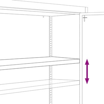 Archiefkast 90x40x70 cm staal antracietkleurig 7