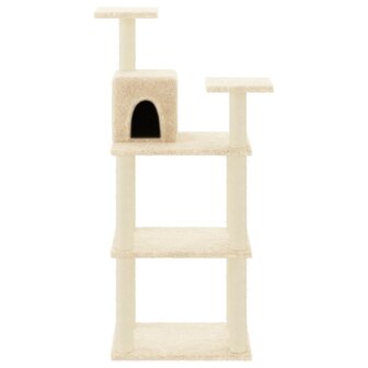 Kattenkrabpaal met sisal krabpalen 118,5 cm cr&amp;egrave;mekleurig 3