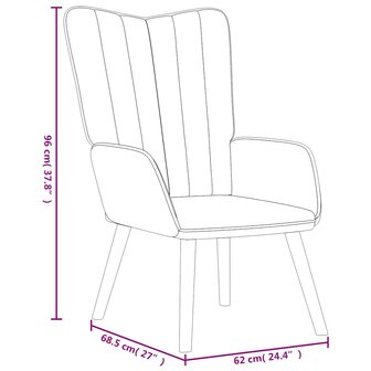 Relaxstoel fluweel zwart 8