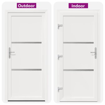 Voordeur Wit 108 x 208 cm PVC 8