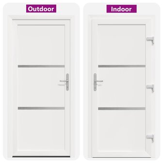 Voordeur Wit 88 x 200 cm PVC 8
