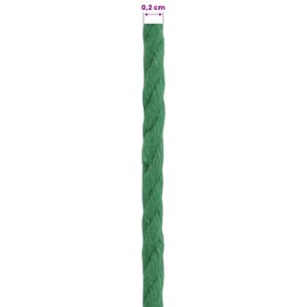 Katoen Touw 2 st 2 mm 100 m Groen 100% Katoen 5
