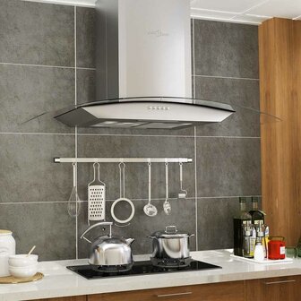 Wandafzuigkap 756 m&amp;sup3;/u LED 90 cm roestvrij staal 1