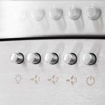 Wandafzuigkap 756 m&amp;sup3;/u LED 60 cm roestvrij staal 6