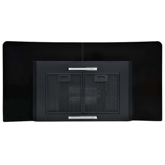 Wandafzuigkap 756 m&amp;sup3;/u 90 cm roestvrij staal zwart 7