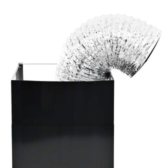 Wandafzuigkap 756 m&amp;sup3;/u 90 cm roestvrij staal zwart 9