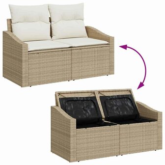 Bankstel 4 st poly rattan 9