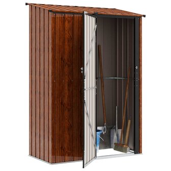 Tuinhuisjes Bruin 140,5 x 74 x 200 cm Metaal 3