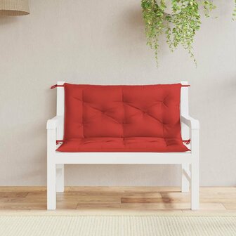 Tuinbankkussen 100x(50+50)x7 cm oxford stof rood 3