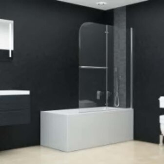 Douchewand inklapbaar 2 panelen 95x140 cm ESG 1
