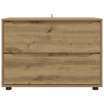 Opbergkast 80 x 48 x 57 cm Bewerkt hout Artisan Eiken 8