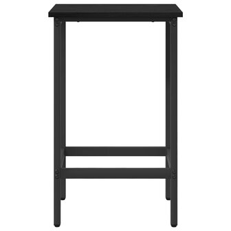 Barkruk 2 st Zwart eiken 40 x 32 x 64 cm Bewerkt hout 3