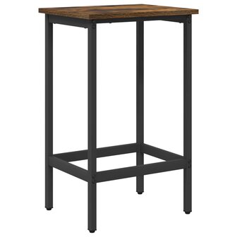 Barkruk Gerookt eiken 40 x 32 x 64 cm Bewerkt hout 2