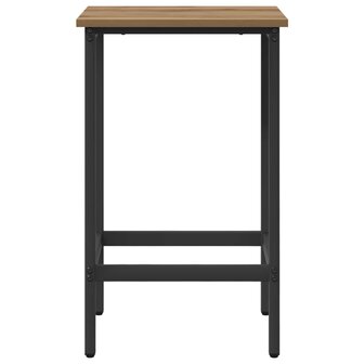 Barkruk 2 st Artisanaal eiken 40 x 32 x 64 cm Bewerkt hout 3