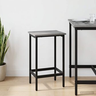Barkruk Grijs Sonoma 40 x 32 x 74 cm Bewerkt hout 1