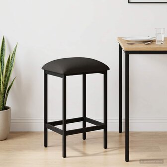 Barkruk Donkergrijs 40 x 32 x 64 cm Bewerkt hout 1