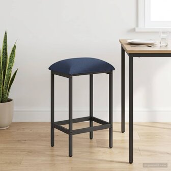 Barkruk Blauw 40 x 32 x 64 cm Bewerkt hout 1