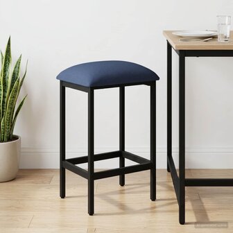 Barkruk Blauw 40 x 32 x 74 cm Bewerkt hout 1