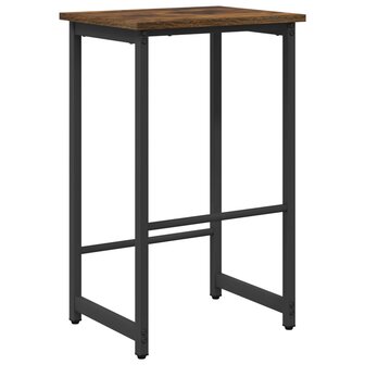 Barkruk Gerookt eiken 40 x 32 x 64 cm Bewerkt hout 2