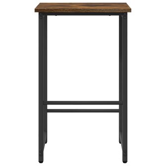 Barkruk 2 st Gerookt eiken 40 x 32 x 64 cm Bewerkt hout 3