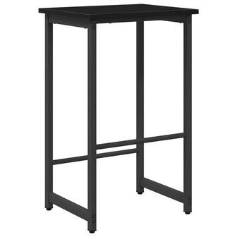 Barkruk Zwart eiken 40 x 32 x 74 cm Bewerkt hout 2