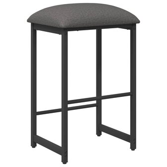 Barkruk Lichtgrijs 40 x 32 x 64 cm Bewerkt hout 2