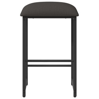 Barkruk Donkergrijs 40 x 32 x 74 cm Bewerkt hout 3