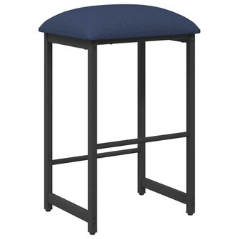 Barkruk Blauw 40 x 32 x 74 cm Bewerkt hout 2
