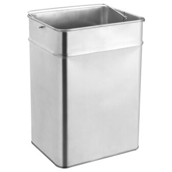 Asbak/prullenbak Hotel 45 L staal zwart 5