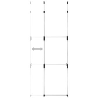 Kledingkastsysteem met stangen telescopisch aluminium 6