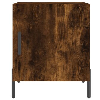Nachtkastje 40x40x50 cm bewerkt hout gerookt eikenkleurig 6
