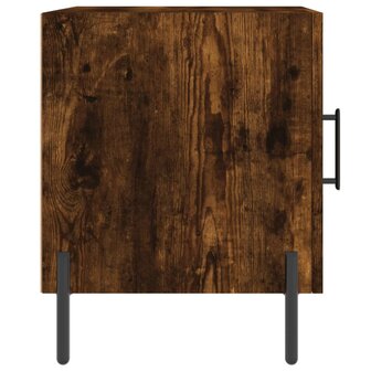 Nachtkastje 40x40x50 cm bewerkt hout gerookt eikenkleurig 7