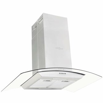 Eilandafzuigkap 756 m&amp;sup3;/u LED 90 cm roestvrij staal 2