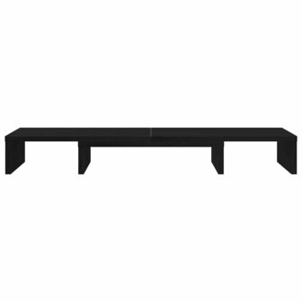 Monitorstandaard Verhoger Verstelbaar Zwart Eiken 80x24x10,5 cm 5